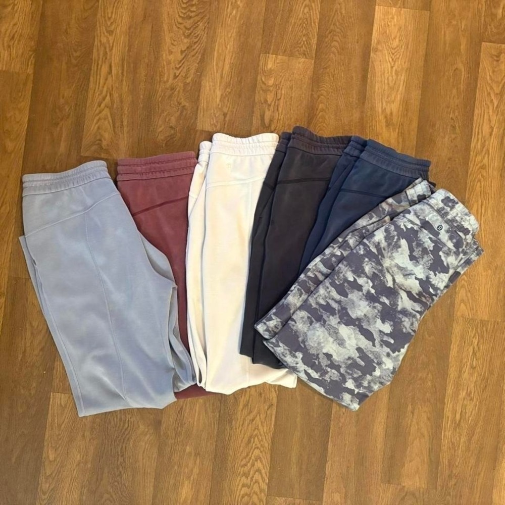 Women's Athletic Workout Lululemon Wide Leg Drawstring Sweatpants Lot of 6 sz 8